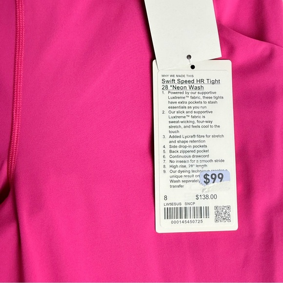 Lululemon Swift Speed HR Tight 28 *Neon Wash - Picture 4 of 13